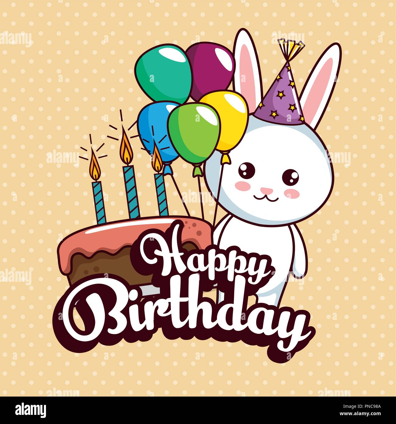 Cute Rabbit With Hat And Balloons Party Stock Vector Image Art Alamy Cute Rabbit With Hat And Balloons Party Stock Vector Image Art Alamy