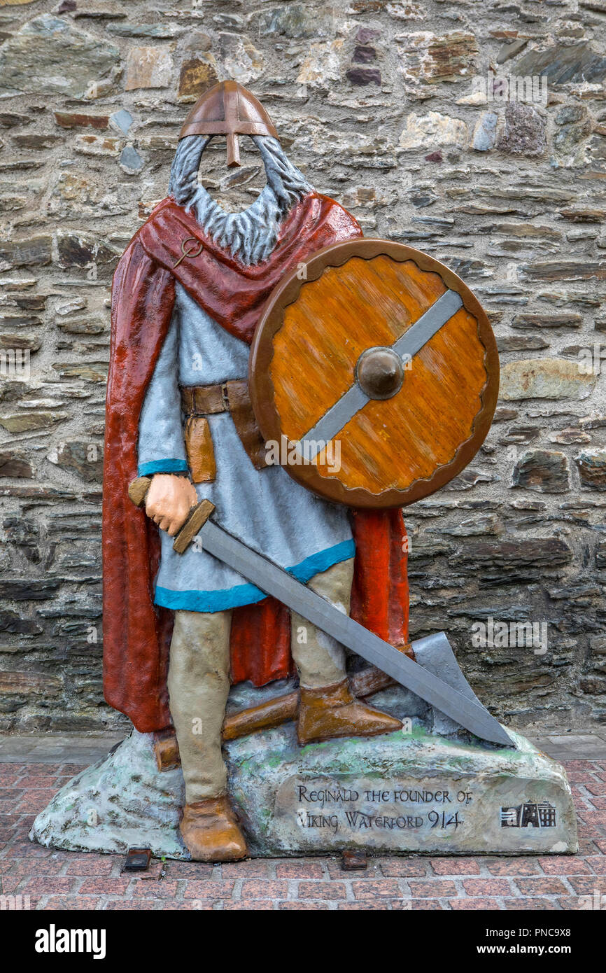 Waterford, Republic of Ireland August 14th 2018 A statue to