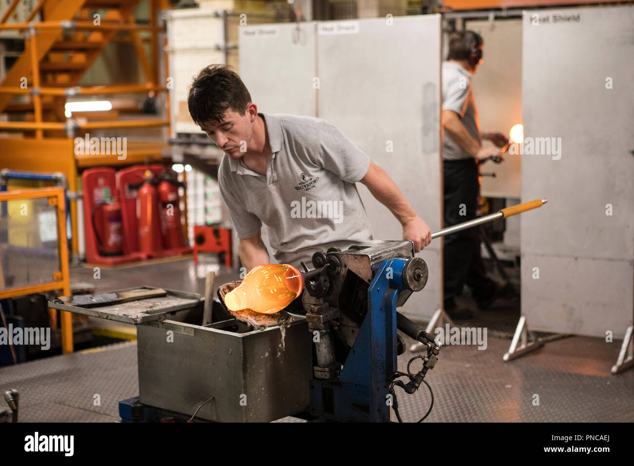 Waterford, Republic of Ireland August 15th 2018 A craftsman in the