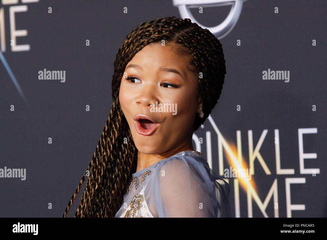 Storm Reid at the World Premiere of Disney's "A Wrinkle In Time" held