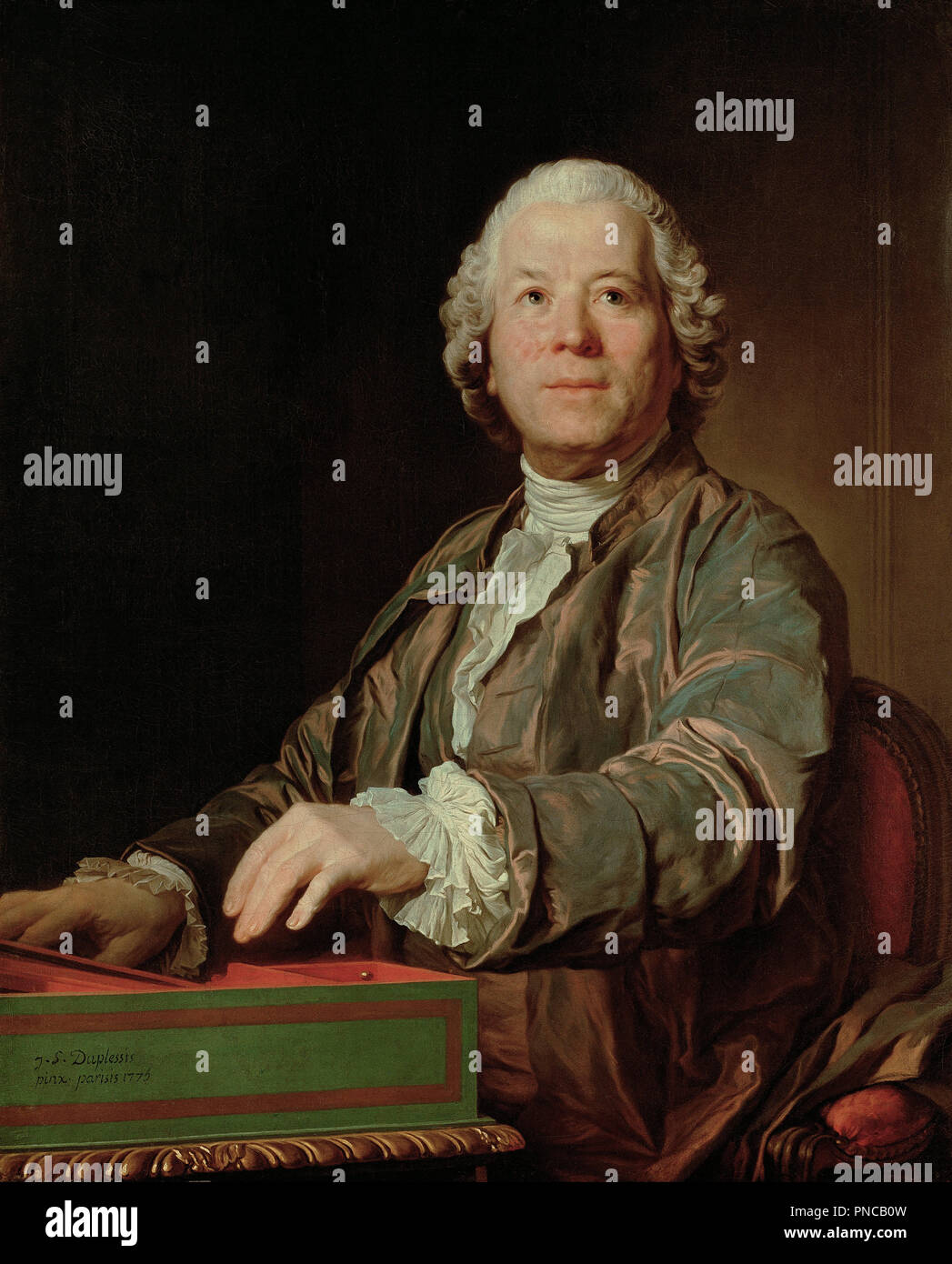 Christoph Willibald Gluck. Date/Period: 1775. Painting. Oil on canvas. Height: 995 mm (39.17 in); Width: 805 mm (31.69 in). Author: Joseph Duplessis. DUPLESSIS, JOSEPH SIFFRED. DUPLESSIS JOSEPH. Stock Photo