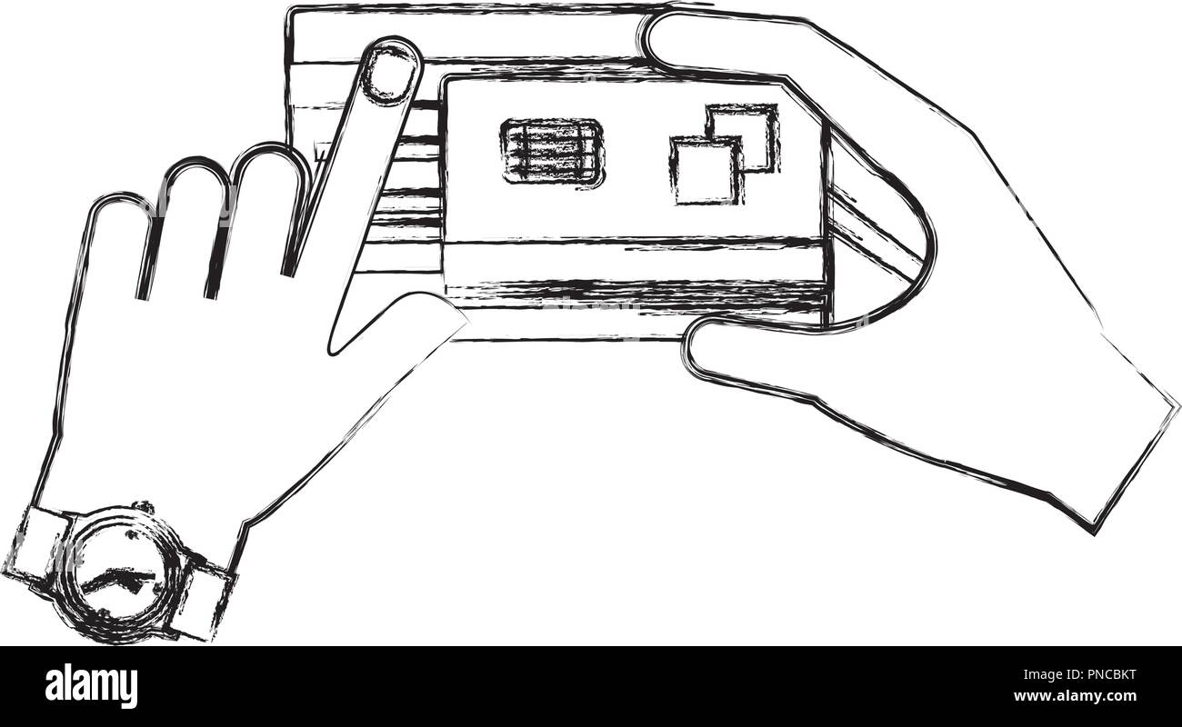 hand with credit card Stock Vector Image & Art - Alamy