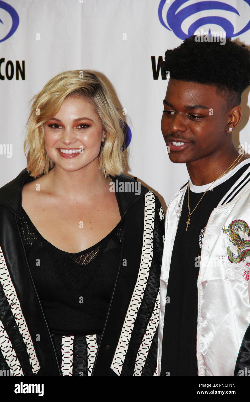 Olivia Holt and Aubrey Joseph promoting Marvel's Cloak & Dagger at Day