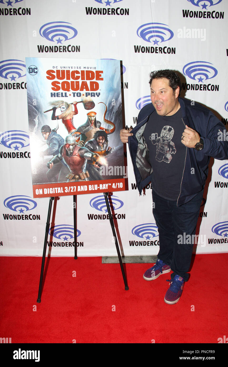 Greg Grunberg promoting DC's Suicide Squad Hell To Pay at  Day 1 of WonderCon Anaheim 2018. Held at the Anaheim Convention Center in Anaheim, CA. March 23 2018. Photo by: Richard Chavez / PictureLux Stock Photo