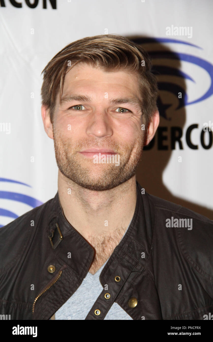Liam McIntyre promoting DC's Suicide Squad Hell To Pay at  Day 1 of WonderCon Anaheim 2018. Held at the Anaheim Convention Center in Anaheim, CA. March 23 2018. Photo by: Richard Chavez / PictureLux Stock Photo