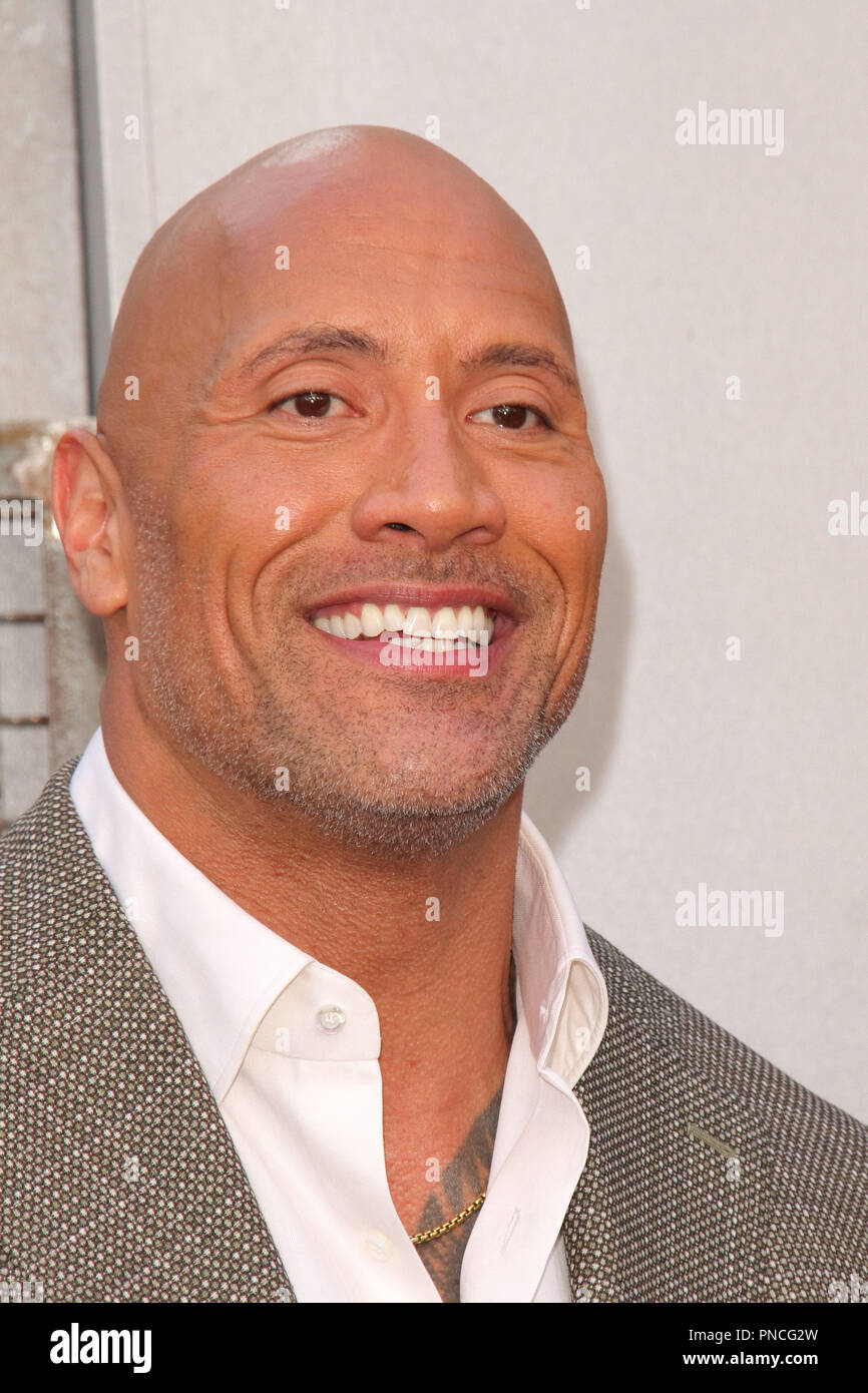Dwayne Johnson at the Premiere of Warner Bros' 'Rampage' held at the Microsoft Theater in Los Angeles, CA, April 4, 2018. Photo by Joseph Martinez / PictureLux Stock Photo