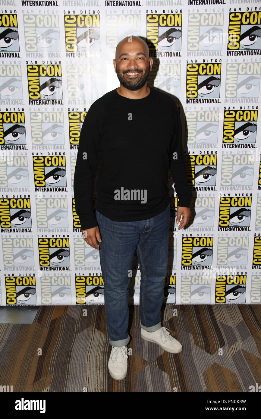 Maximiliano Hernandez promoting the show 'Mr. Mercedes' At San Diego Comic Con International 2018. Held at the Hilton Bay Front in San Diego, CA. July 19, 2018. Photo by: Richard Chavez / PictureLux Stock Photo