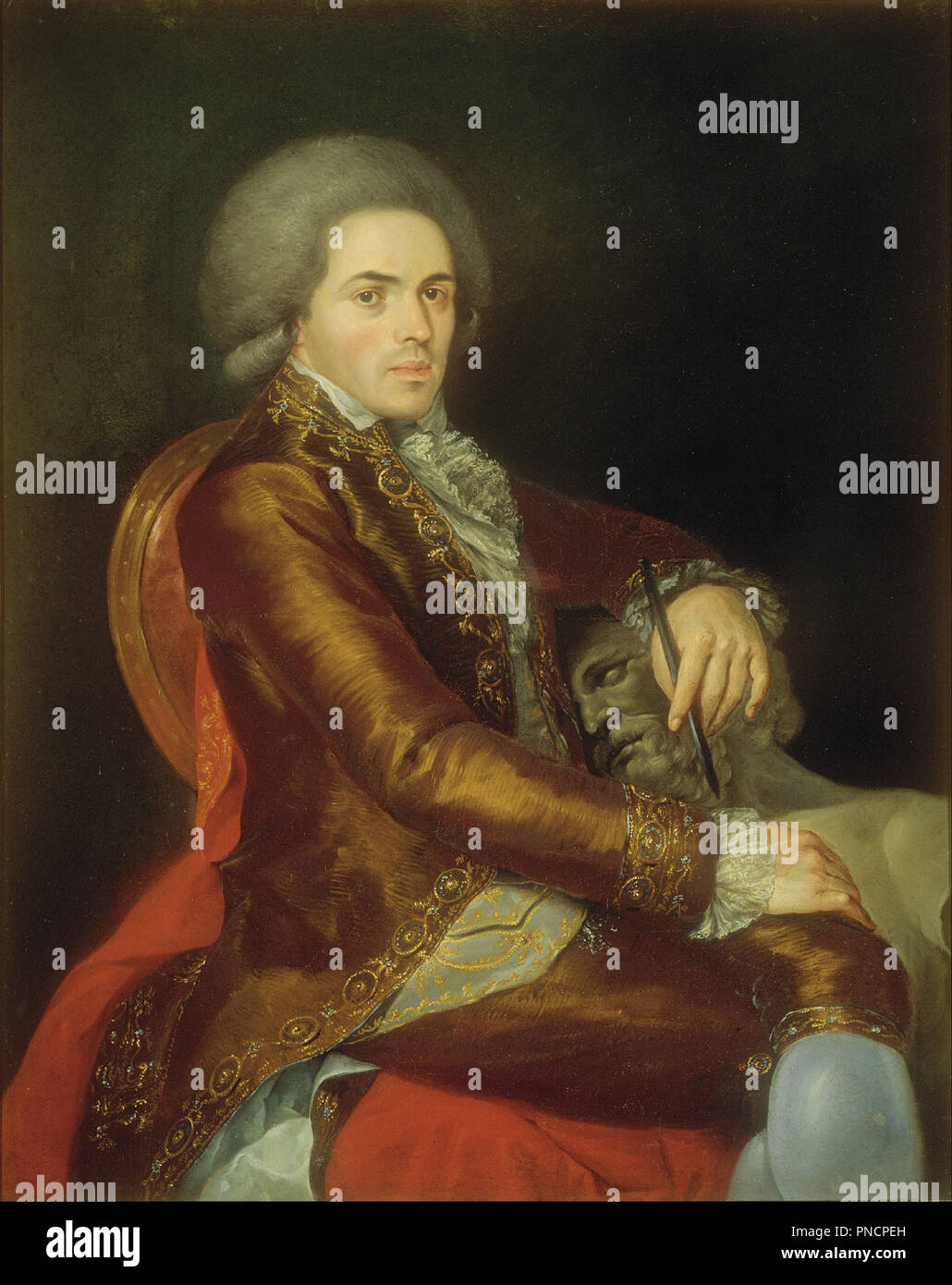 Portrait of Manuel Tolsá. Painting. Oil on canvas. Height: 1,030 mm (40.55 in); Width: 820 mm (32.28 in). Author: Rafael Ximeno y Planes. Jimeno y Planes, Rafael. Stock Photo