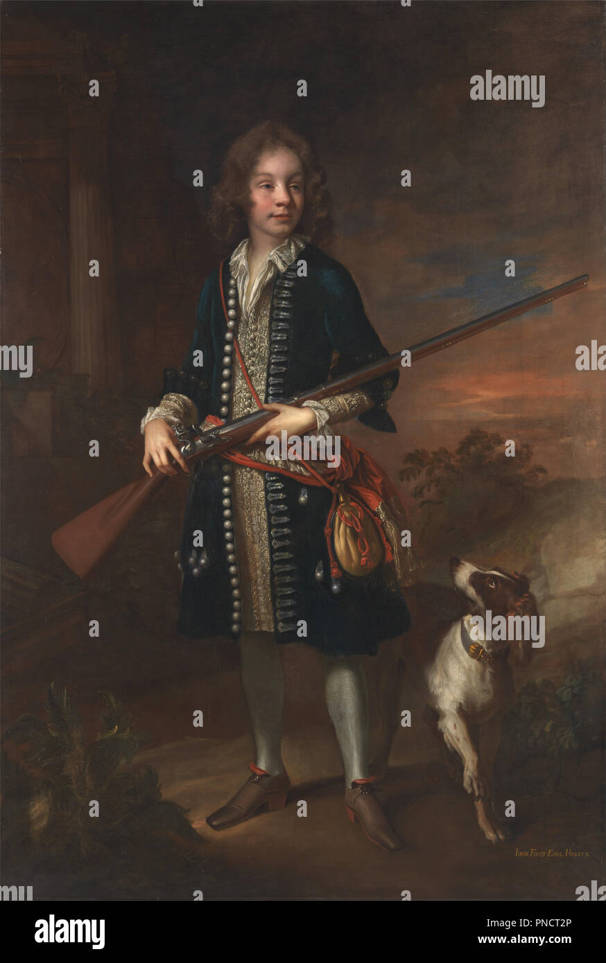 John Poulett, 1st Earl Poulett. Date/Period: Ca. 1680. Painting. Oil on canvas. Height: 1,943 mm (76.49 in); Width: 1,321 mm (52 in). Author: John Closterman. Stock Photo