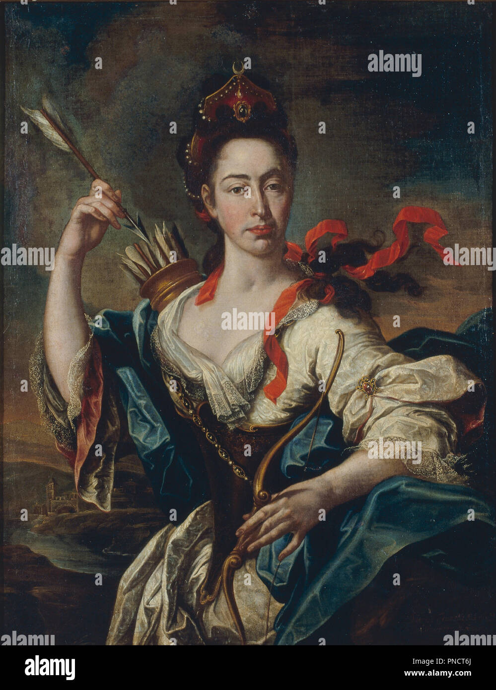 Portrait of a Woman with Attributes of Diana. Date/Period: 1725