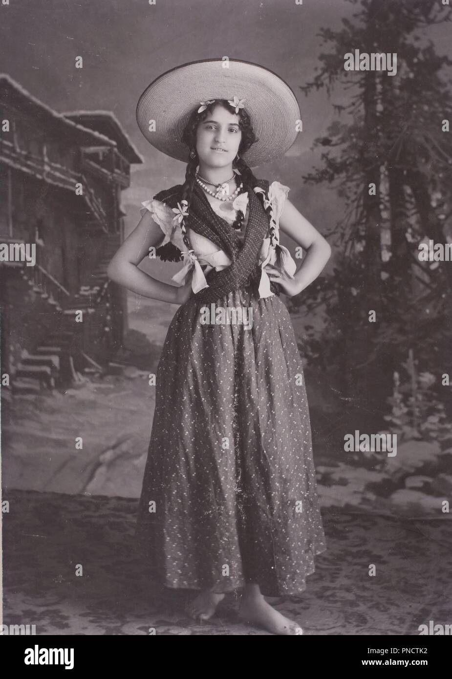 Matilde Calderón y González. Date/Period: 1897. Photograph. Gelatin-bromide silver on paper Gelatin-bromide silver on paper. Author: Guillermo Kahlo. Stock Photo