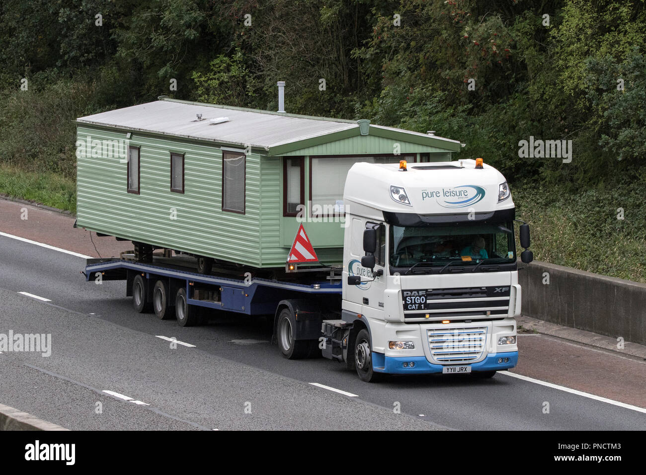 PURE LEISURE Chalet delivery, housing wide load HGV Heavy goods lorries