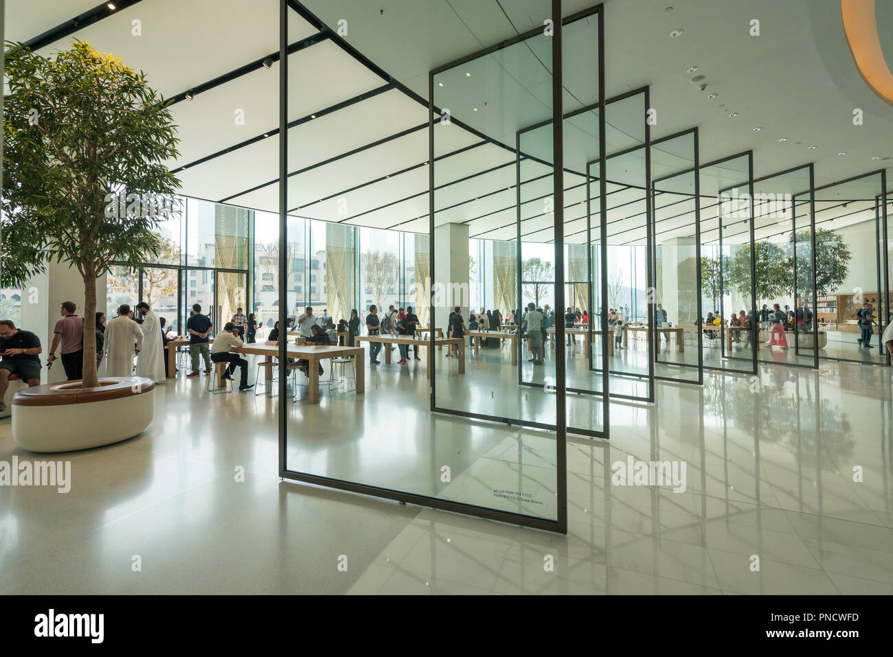 Interior Of The New Apple Store In The Dubai Mall In Dubai