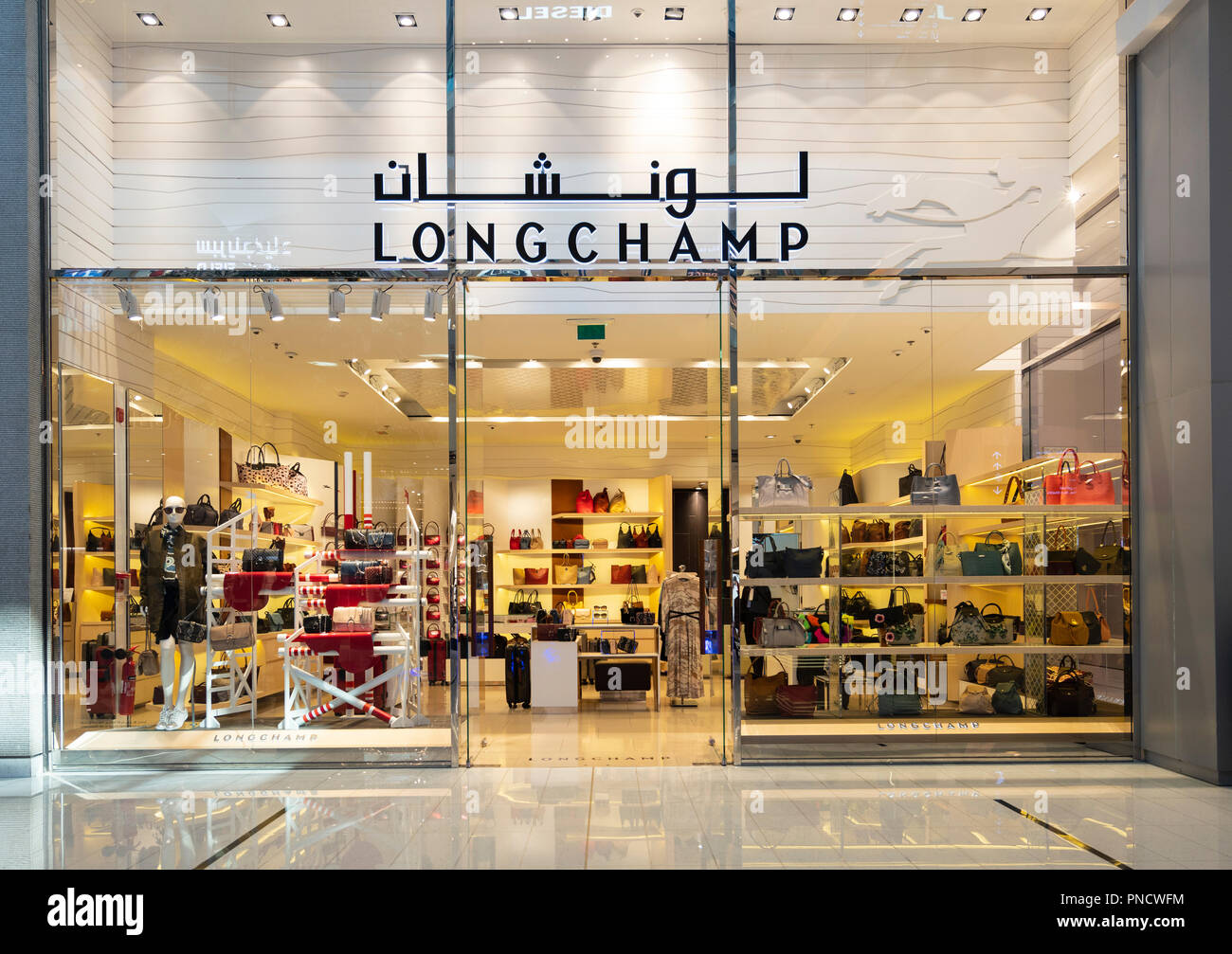 Longchamp store in the Dubai Mall UAE Stock Photo Alamy