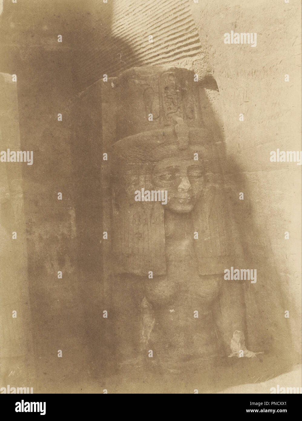 Spéos de Ehre à Istamboul, Statue de Femme. Date/Period: 1854. Print. Salted paper, from a calotype negative. Height: 305 mm (12 in); Width: 233 mm (9.17 in). Author: John Beasly Greene. Stock Photo