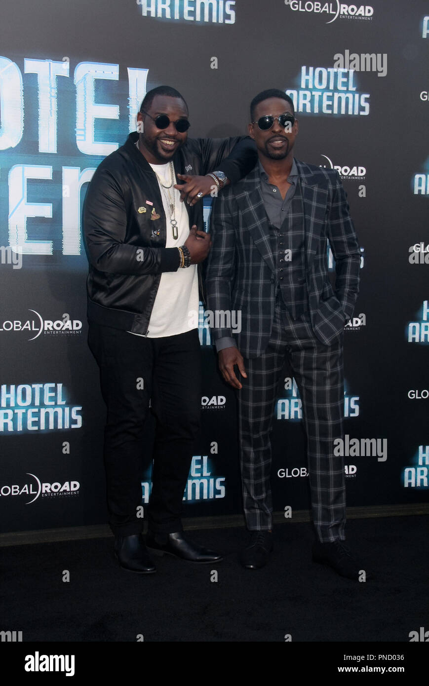 Brian Tyree Henry, Sterling K. Brown  05/19/2018 The Los Angeles premiere of 'Hotel Artemis' held at the Regency Bruin Theatre in Los Angeles, CA Photo by Izumi Hasegawa / HNW / PictureLux Stock Photo