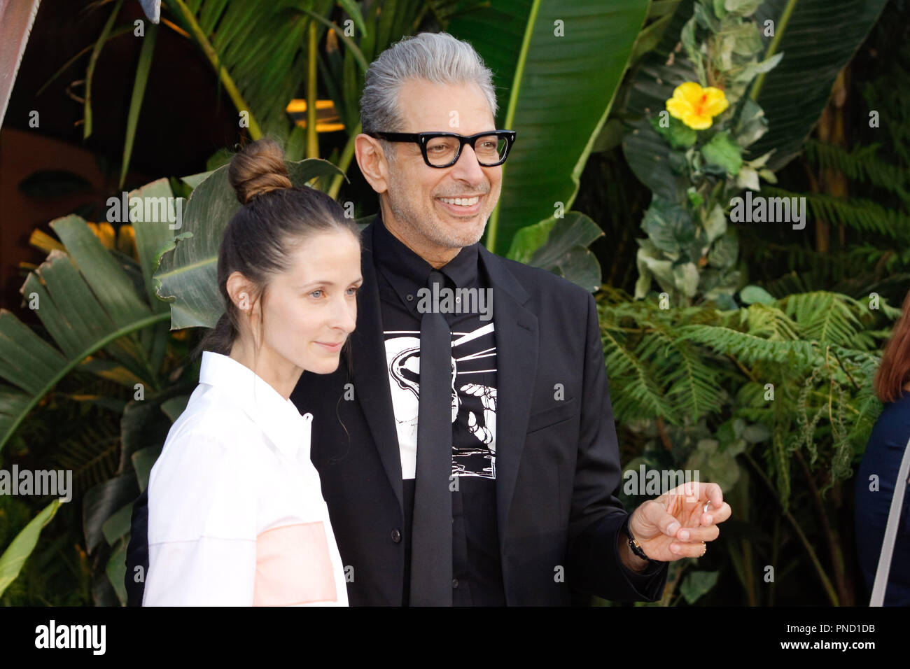 Emilie Livingston, Jeff Goldblum at the Premiere of Universal Pictures' 'Jurassic World: Fallen Kingdom' held at the Walt Disney Concert Hall in Los Angeles, CA, June 12, 2018. Photo by Joseph Martinez / PictureLux Stock Photo