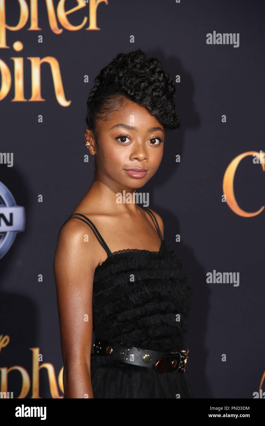 Skai Jackson at Disney's World Premiere of "Christopher Robin". Held at