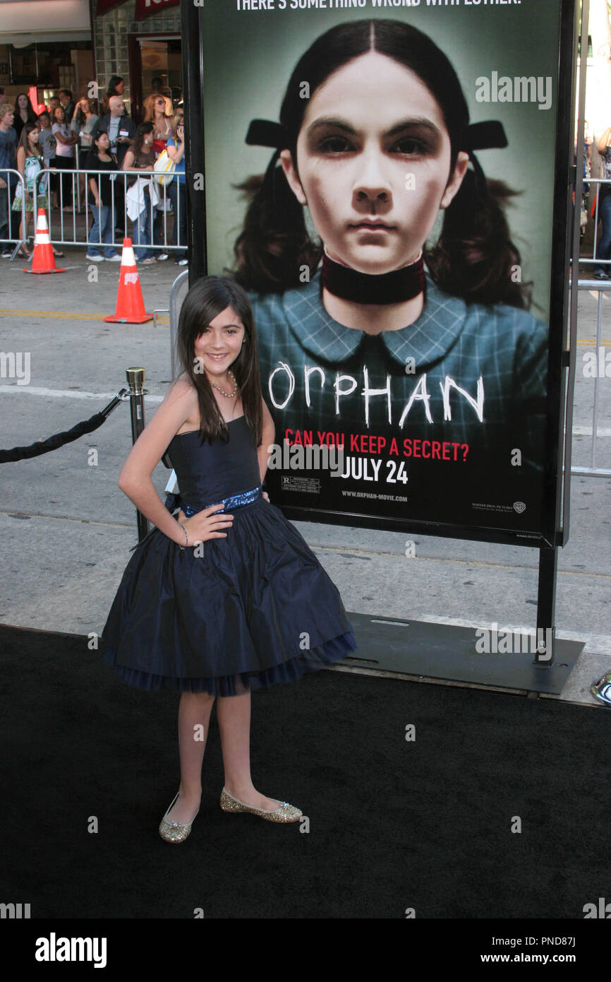 Isabelle Fuhrman at the Los Angeles Premiere of Orphan held at the Manns Village Theater in Westwood, CA. on Tuesday July 21, 2009. File Reference # IsabellleFurman06 72109 RCRAC  For Editorial Use Only -  All Rights Reserved Stock Photo