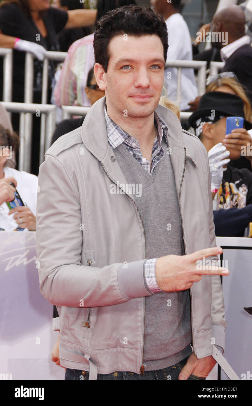 JC Chasez arriving at the Los Angeles Premiere of Michael Jackson's 'This Is It' held at the NOKIA Theatre in Los Angeles, CA. The event took place on Tuesday, October 27, 2009. Photo by: Pedro Ulayan Pacific Rim Photo Press.  / PictureLux File Reference # JC Chasez 102709 2PRPP   For Editorial Use Only -  All Rights Reserved Stock Photo