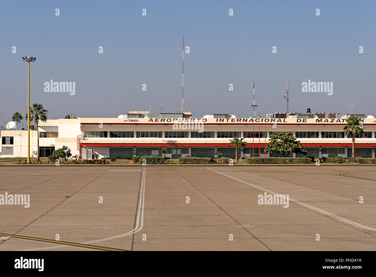 Mazatlan International Airport passenger terminal, Mazatlan, Sinaloa, Mexico Stock Photo