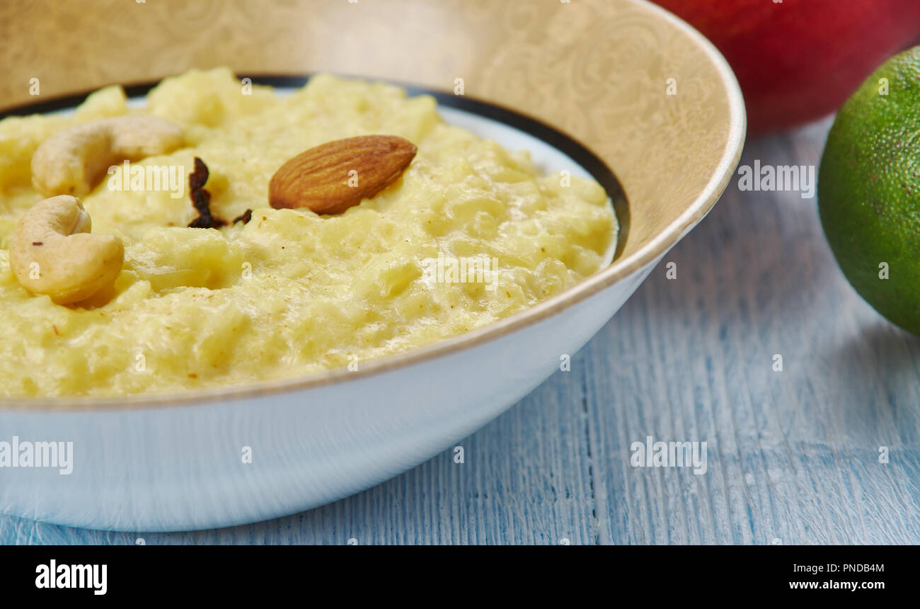 Gurer payesh, rice pudding, Bengali cuisine, Asia Traditional assorted ...