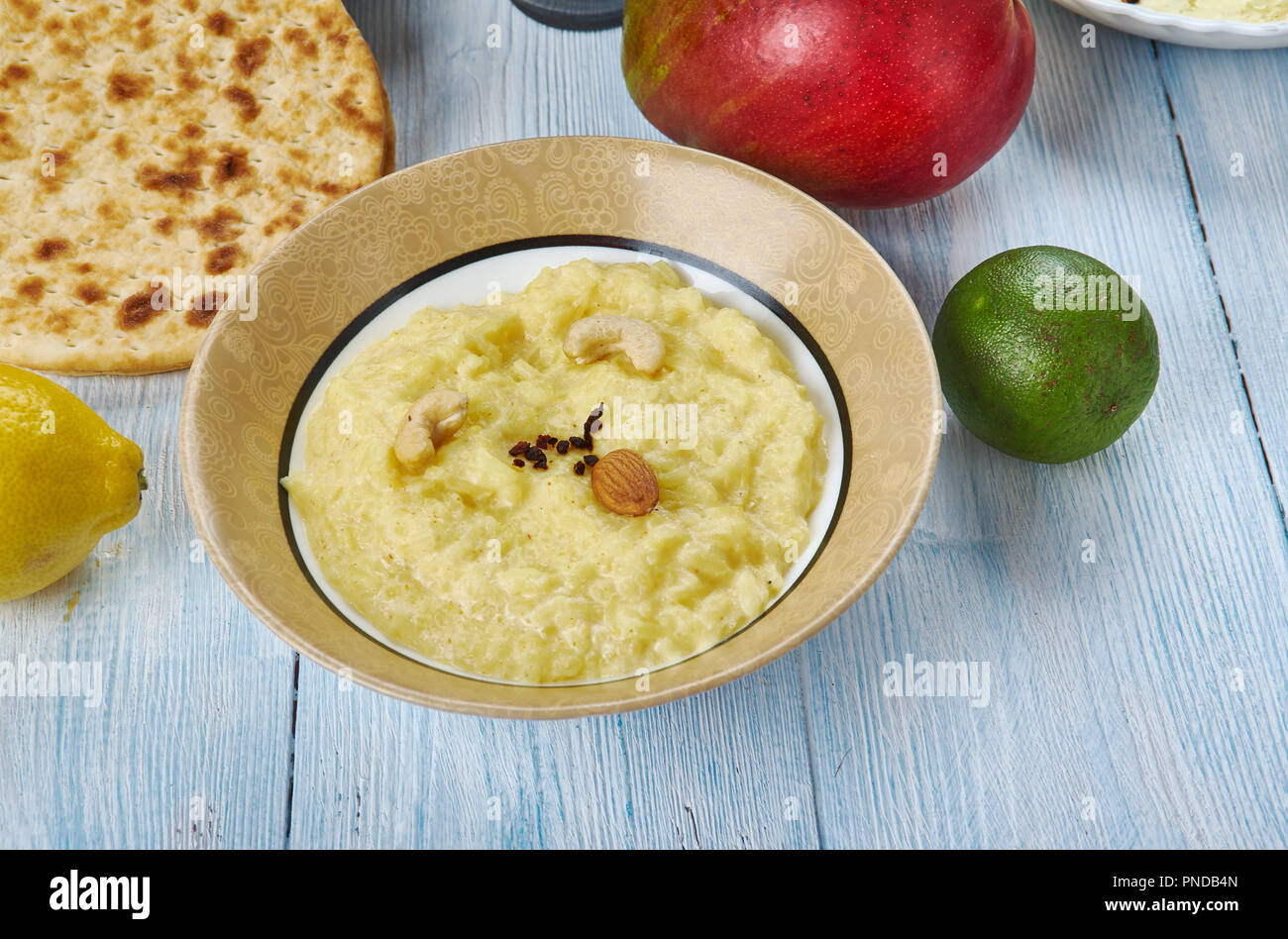 Gurer payesh, rice pudding, Bengali cuisine, Asia Traditional assorted ...