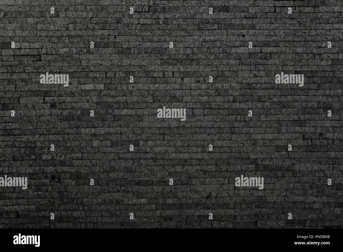 Black brick wall, brickwork background for design Stock Photo