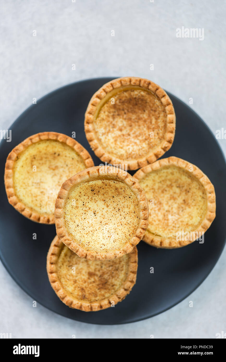 Free range Egg Custard Tart, traditional English, Portuguese, Chinese