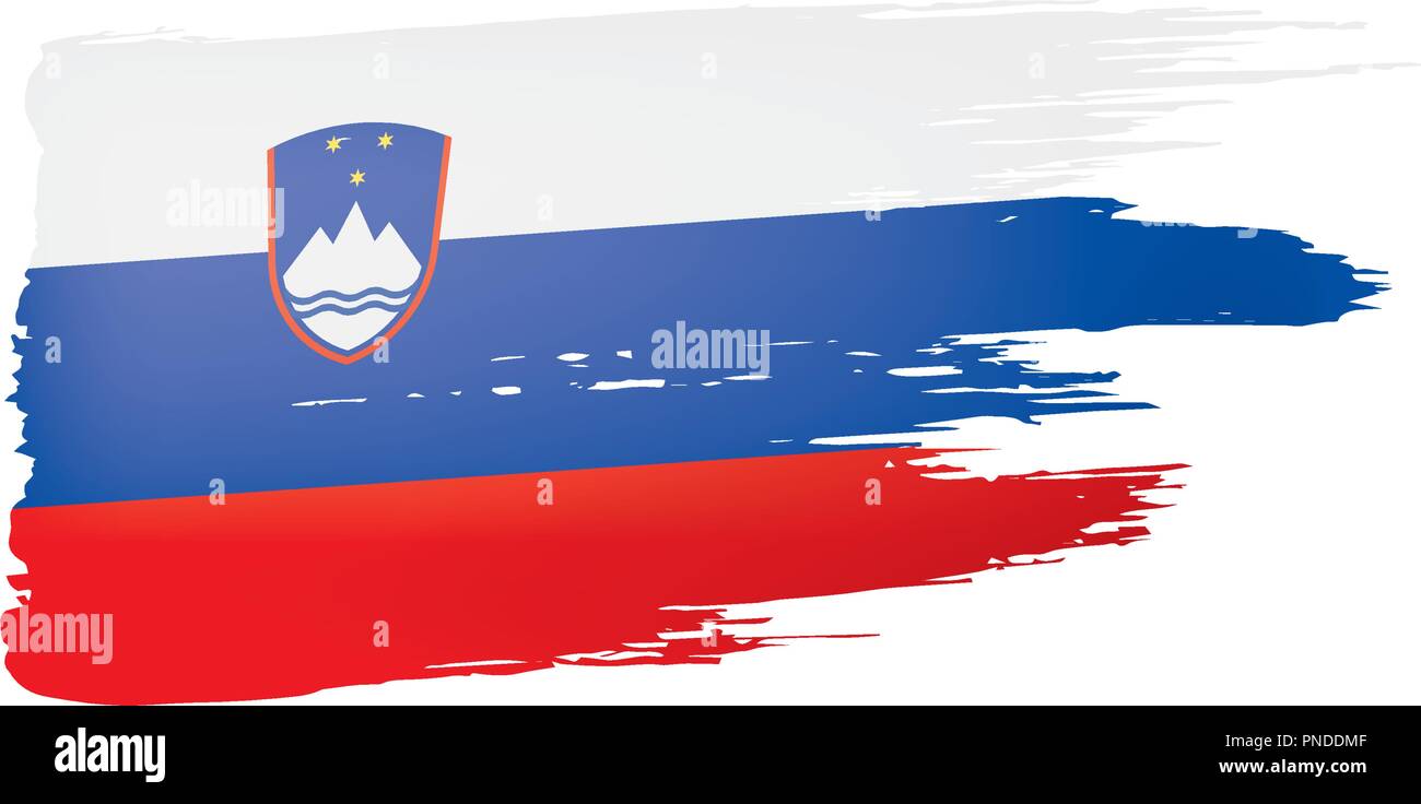 Slovenia flag, vector illustration on a white background Stock Vector ...