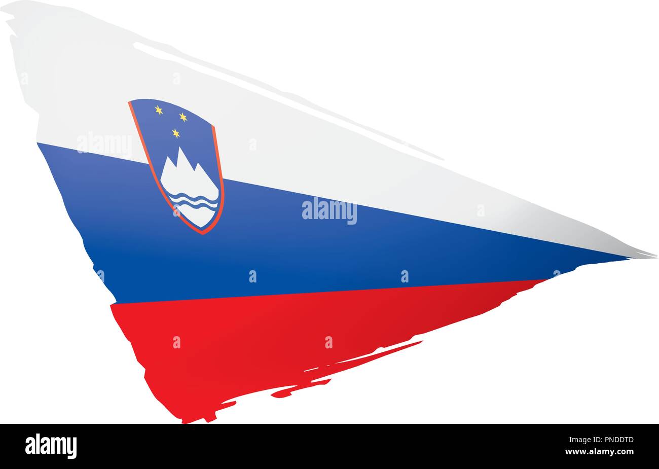 Slovenia flag, vector illustration on a white background Stock Vector ...