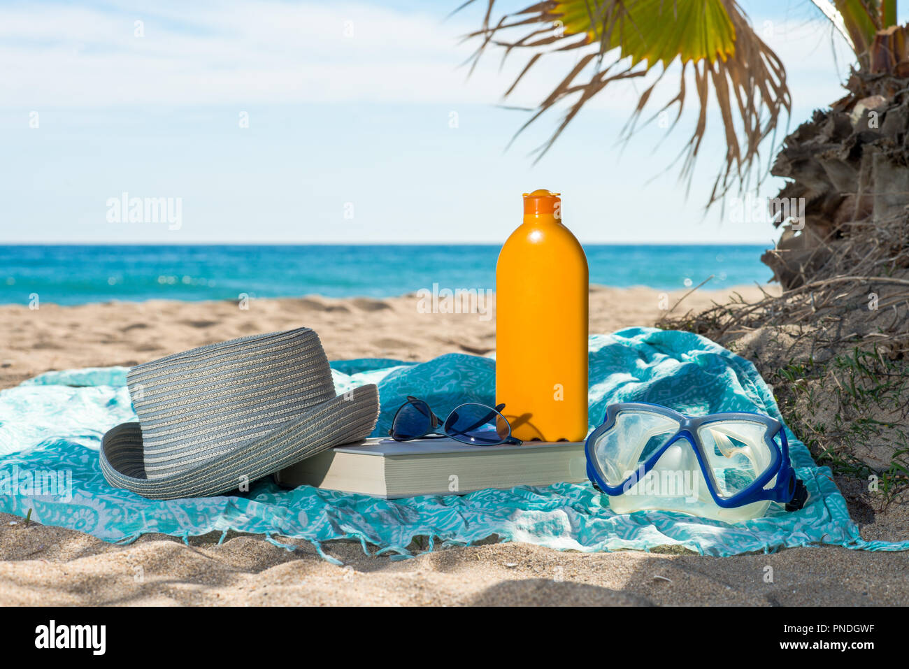 sun protection on the beach Stock Photo Alamy
