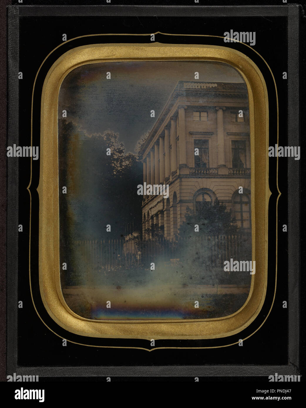 [Town House of Jean-Gabriel Eynard, called Palais Eynard, Geneva, Switzerland]. Date/Period: Ca. 1843. Photograph. Daguerreotype (Cased object). Height: 151 mm (5.94 in); Width: 111 mm (4.37 in). Stock Photo