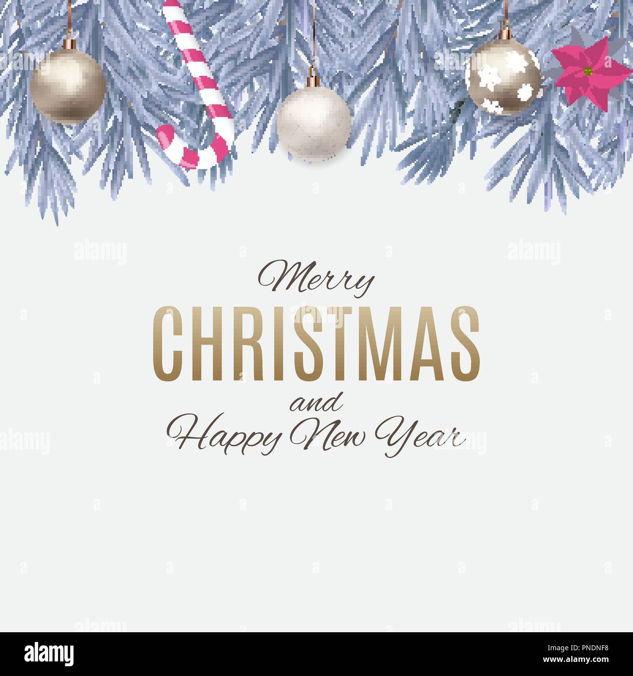 Merry Christmas and New Year Background. Vector Illustration Stock ...