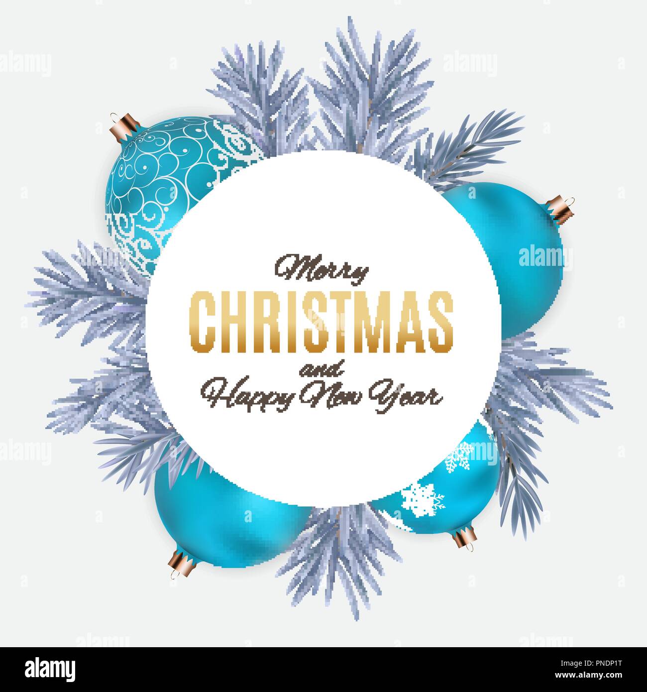 Merry Christmas and New Year Background. Vector Illustration Stock ...