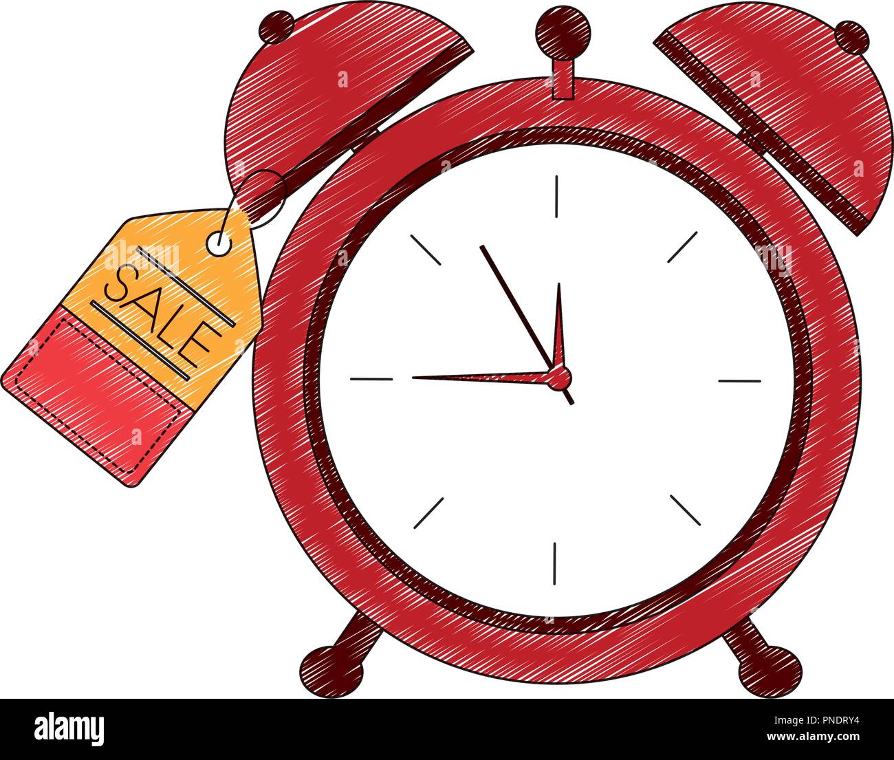 alarm clock with tag Stock Vector Image & Art - Alamy