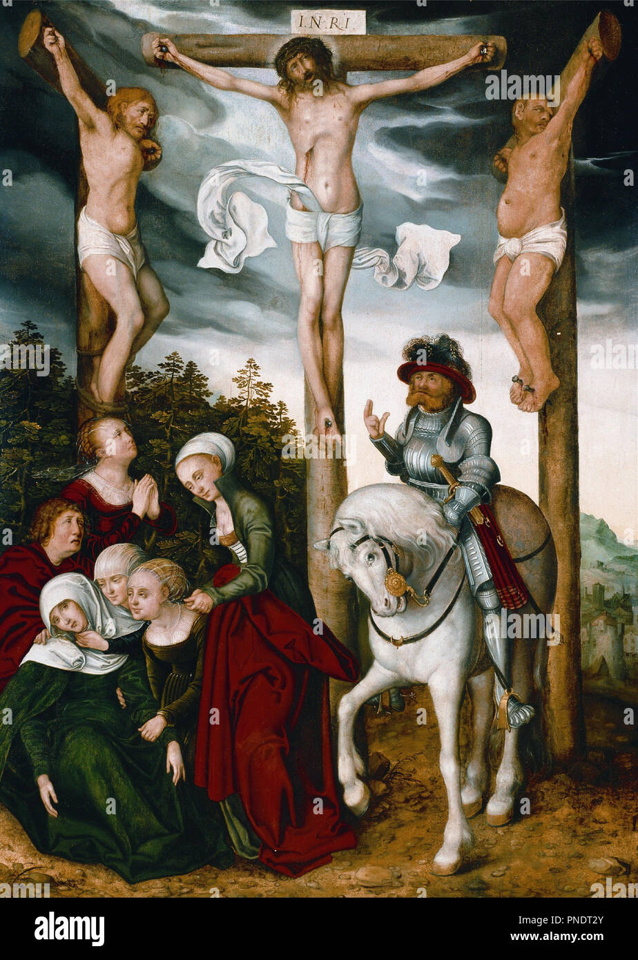 Crucifixion of Christ. Painting. Oil on panel. Height: 85.5
