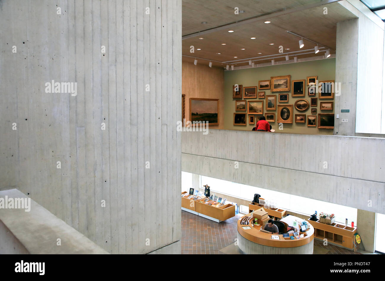 Interior view of Herbert F.Johnson Museum of Art. Cornell University