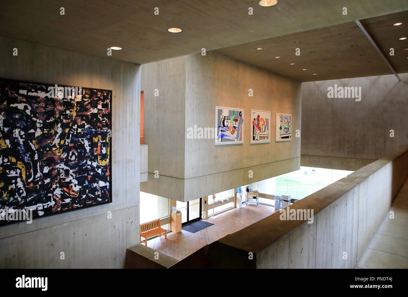 Interior view of Herbert F.Johnson Museum of Art. Cornell University.Ithaca.New York.USA Stock Photo