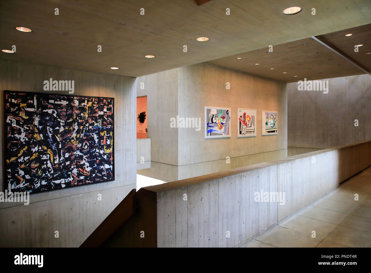 Interior view of Herbert F.Johnson Museum of Art. Cornell University.Ithaca.New York.USA Stock Photo
