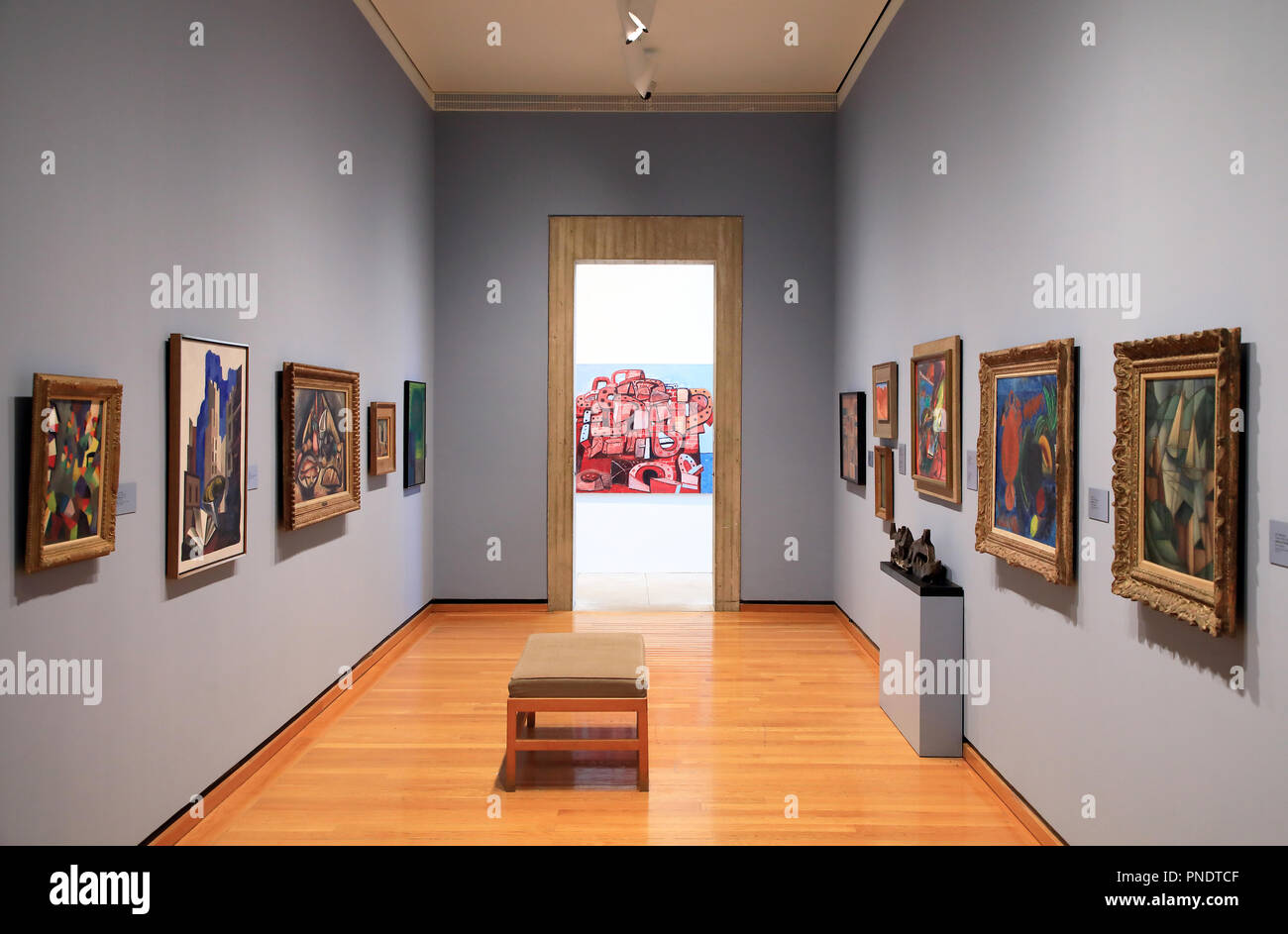 Gallery in Herbert F.Johnson Museum of Art.Cornell University.Ithaca.New York.USA Stock Photo