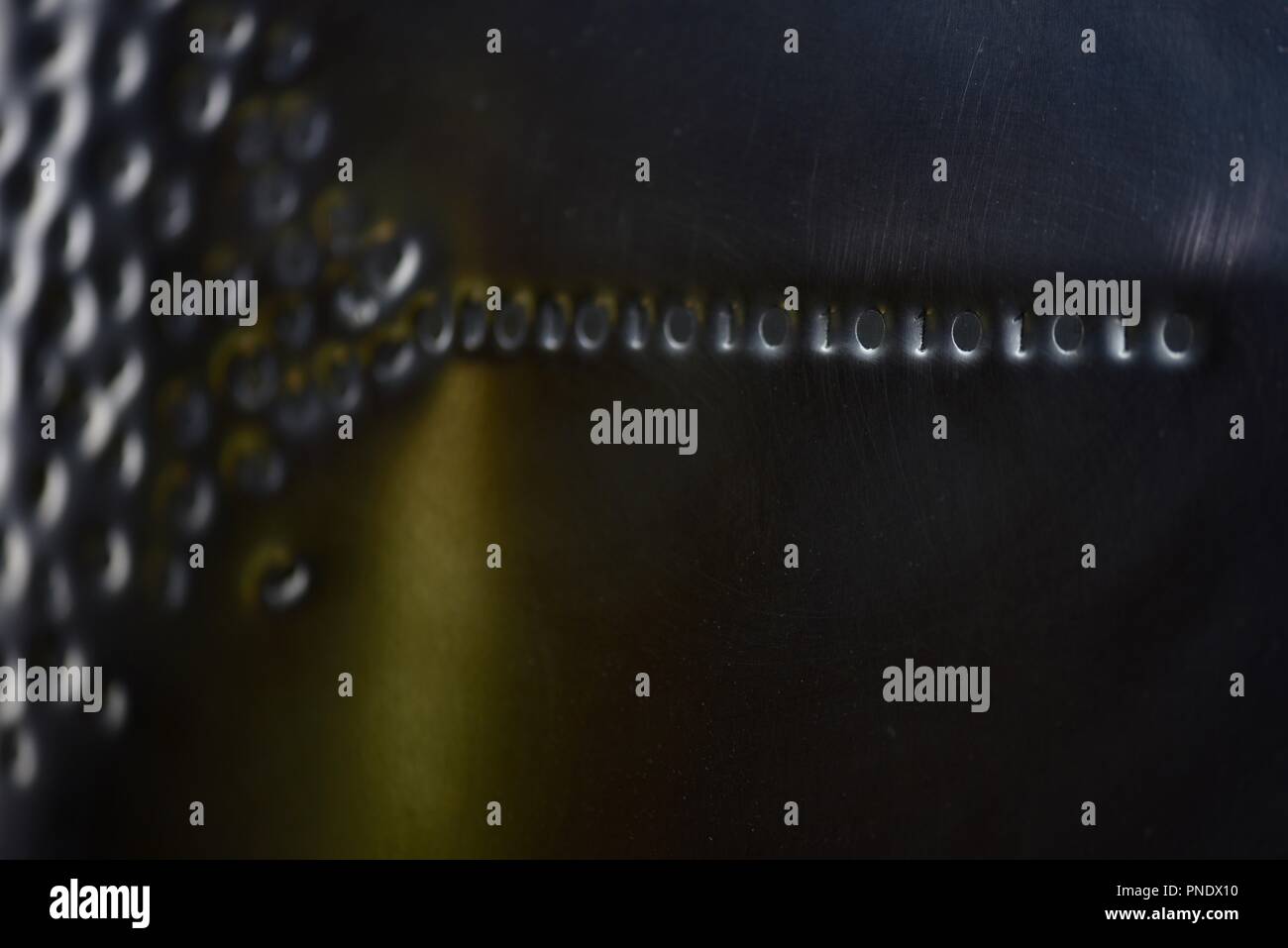 Binary code: digital language emerging from a numerical cloud Stock Photo