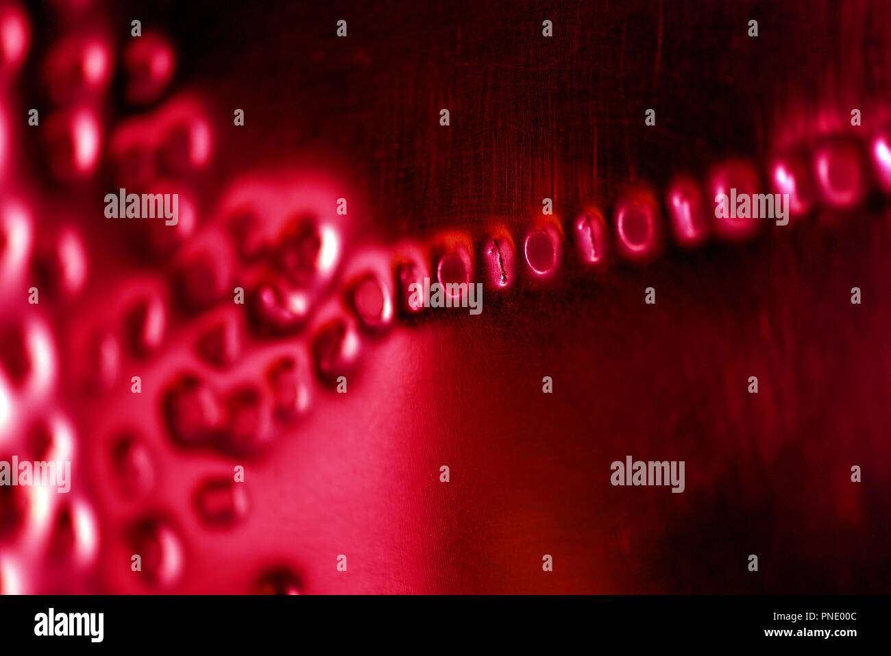 Binary code: digital language emerging from a numerical cloud Stock ...