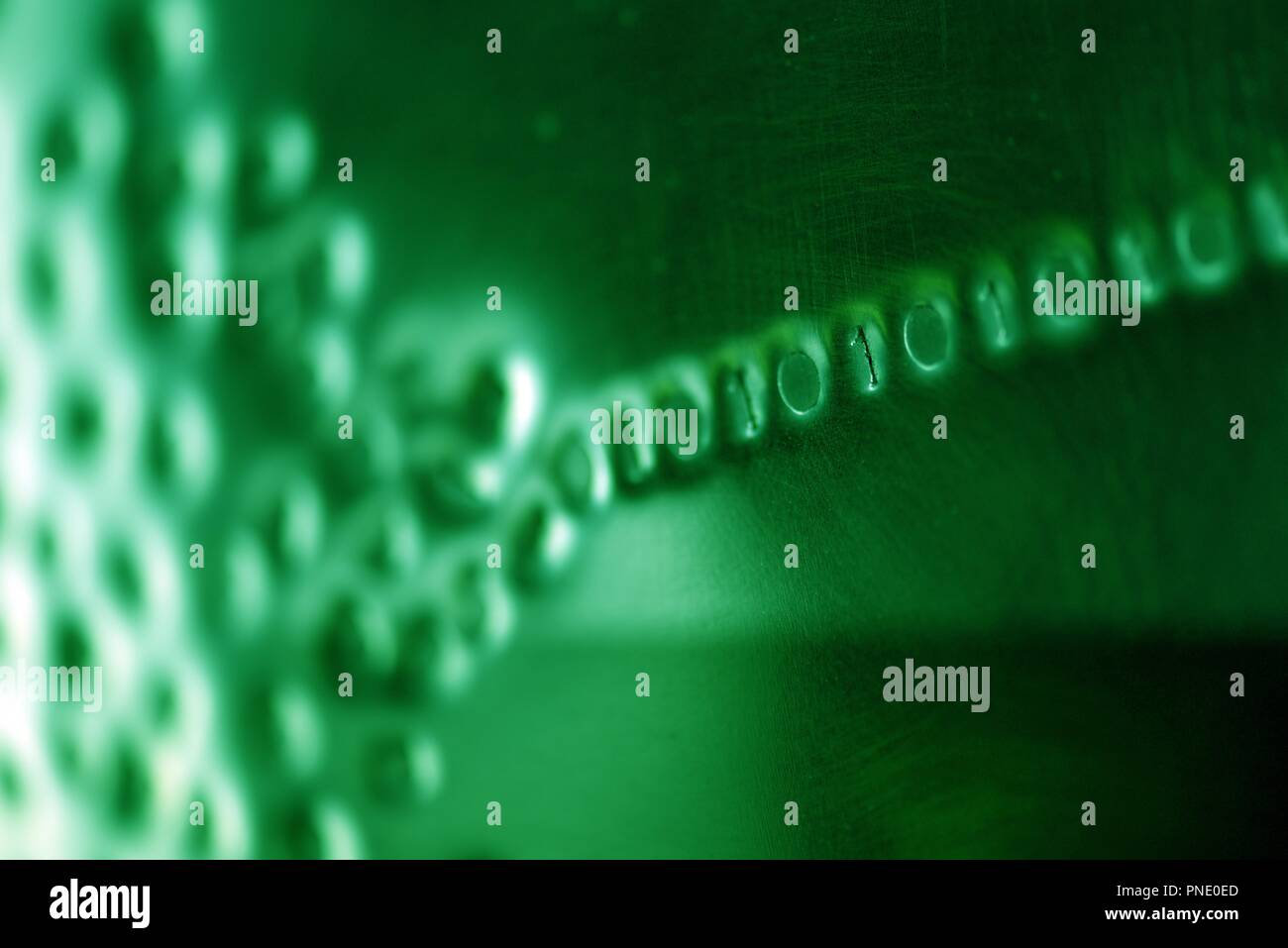 Binary code: digital language emerging from a numerical cloud Stock Photo