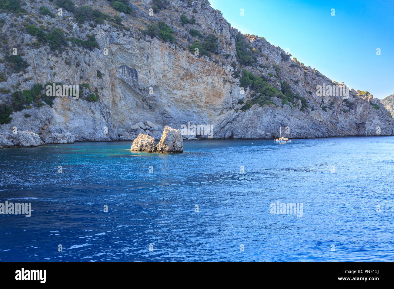 One of the beautiful bays of Marmaris near Turunc in Marmaris, Turkey Stock Photo