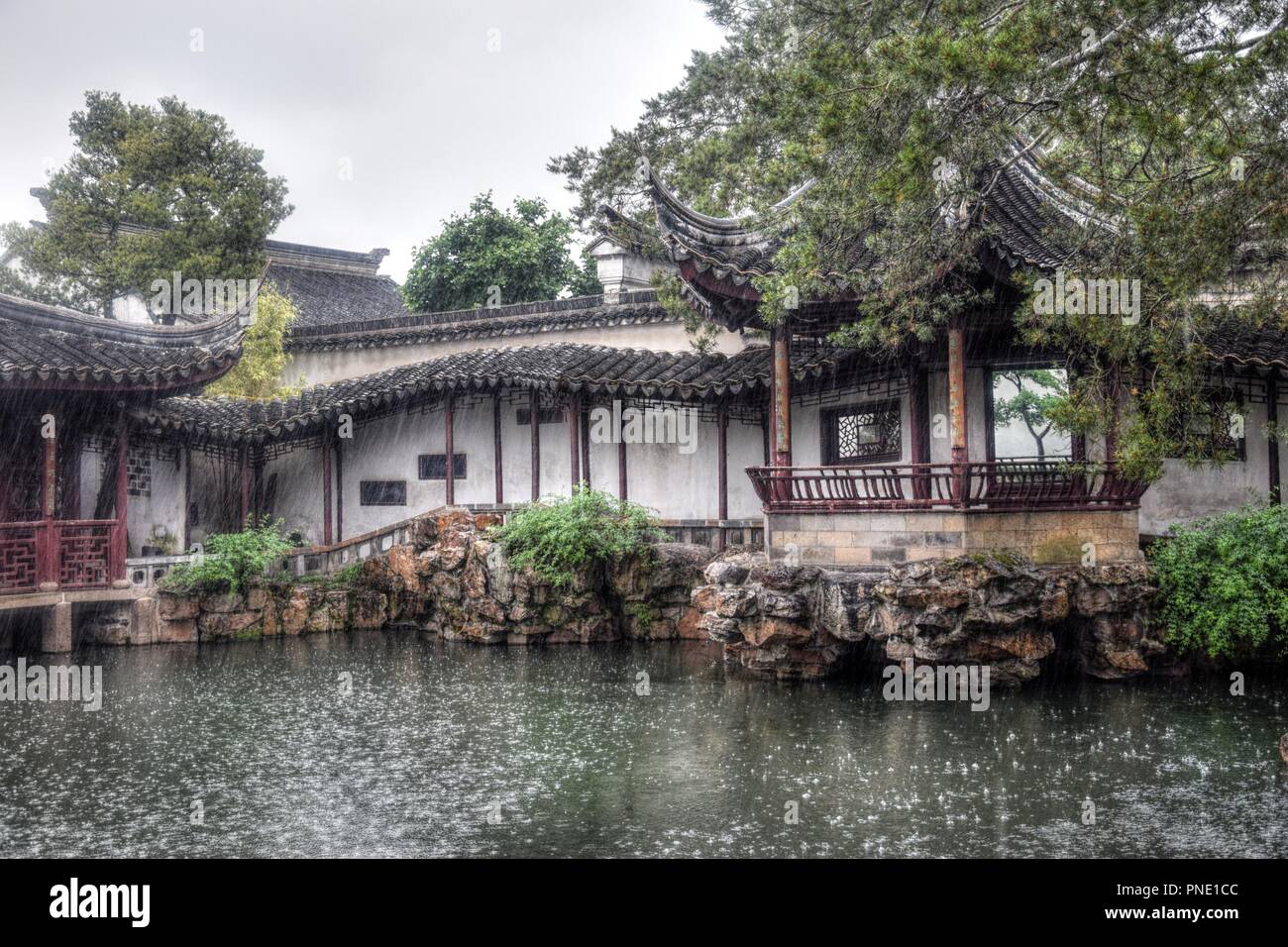 The Gazebo In The Chinese Administrators Garden Small Pond - 