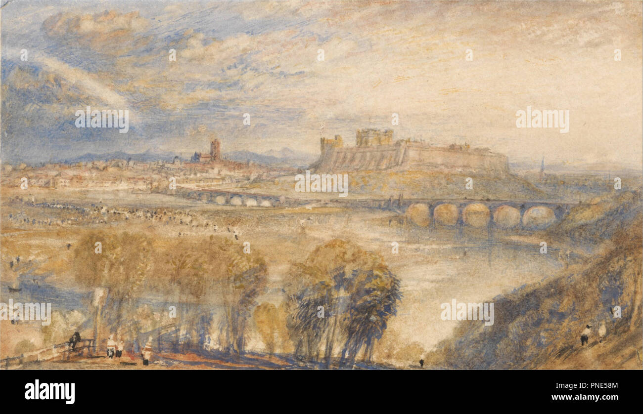Carlisle. Date/Period: Ca. 1832. Painting. Watercolor. Height: 83 mm (3.26 in); Width: 143 mm (5.62 in). Author: J. M. W. Turner. Stock Photo