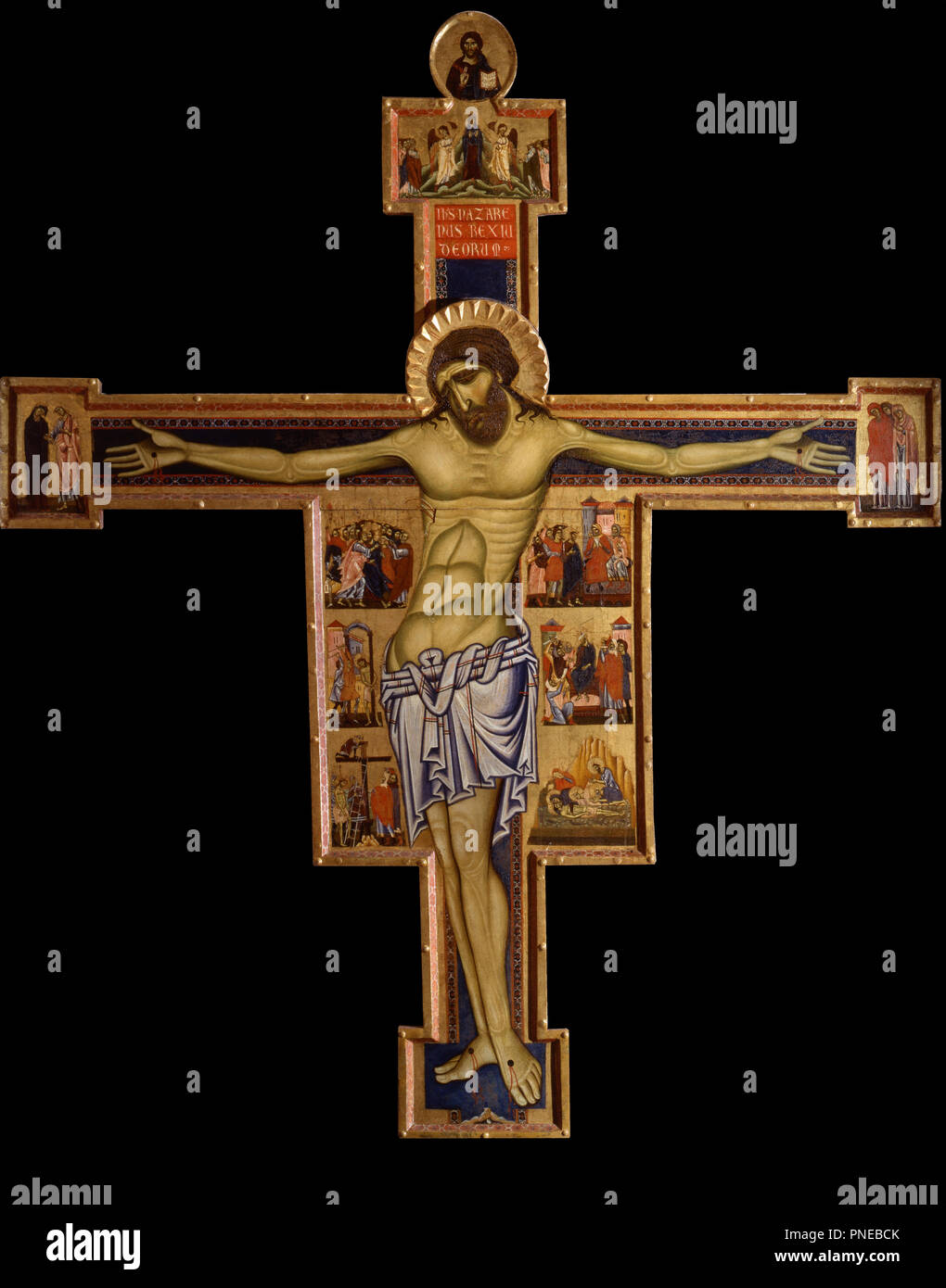 Crucifixion. Date/Period: Ca. 1260. Tempera on panel. Author: COPPO DI MARCOVALDO. Stock Photo