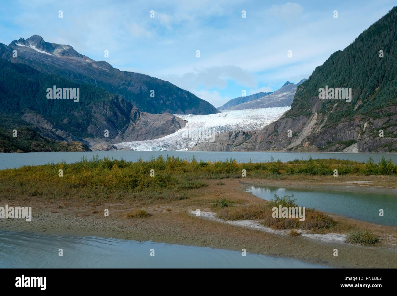Mendenhall Glacier in  Juneau, Alaska Stock Photo