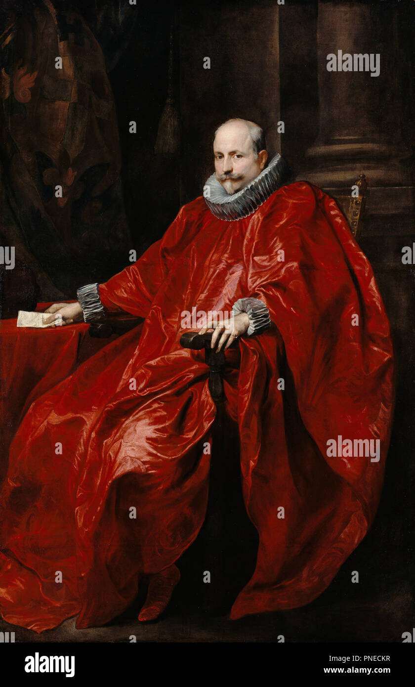 Portrait of Agostino Pallavicini. Date/Period: Ca. 1621. Painting. Oil on canvas. Height: 2,162 mm (85.11 in); Width: 1,410 mm (55.51 in). Author: Van Dyck, Anthony. Stock Photo